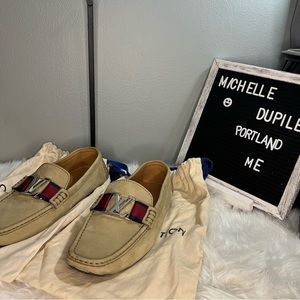 Louis vuitton beige loafer shoes sze 6 1/2 men